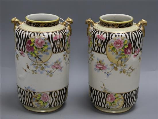 A pair of Noritake vases H.25cm